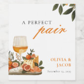 Eine perfekte Partnerschaft zwischen Wein und Käse Weinetikett (Einzelnes Label)