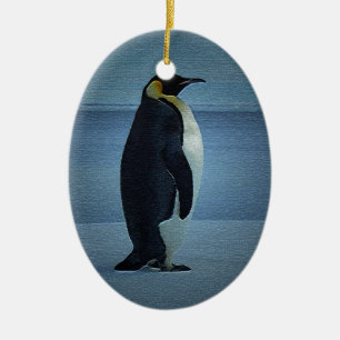 Eine perfekte Pinguin-Weihnachtsverzierung Keramikornament