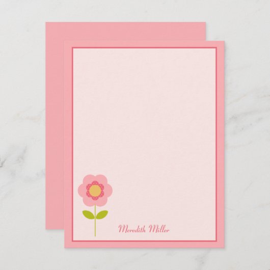 Eine perfekte Stem Flat Dankeschön Karte (Vorne/Hinten)