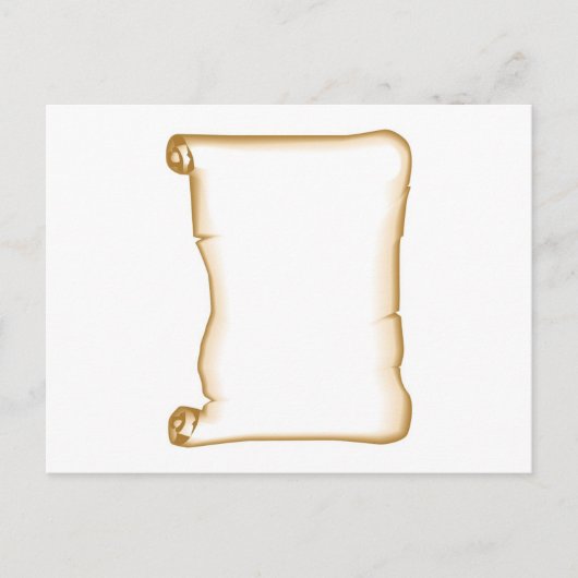 Eine Pergament-Rolle Postkarte (Vorderseite)