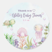 Eine Perle ist auf dem Weg Babyaufkleber Runder Aufkleber (Vorderseite)