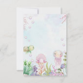 Eine Perle ist unterwegs - unter der Meeresschutzd Dankeskarte (Rückseite)