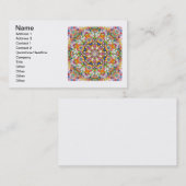 Eine Perlen-Mandala Visitenkarte (Vorne/Hinten)