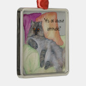 Eine persische Katze mit Haltung Ornament Aus Metall (Rechts)