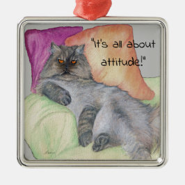 Eine persische Katze mit Haltung Ornament Aus Metall