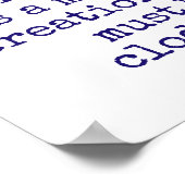 Eine Person, die Musik nicht achtet - Musikangebot Poster (Ecke)