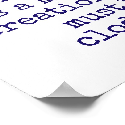 Eine Person, die Musik nicht achtet - Musikangebot Poster (Ecke)