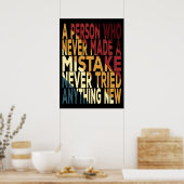 Eine Person, die nie einen Fehler gemacht hat Poster (Küche)