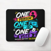 Eine Person, eine ID, eine Stimme Mousepad (Mit Mouse)