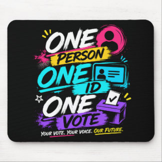 Eine Person, eine ID, eine Stimme Mousepad