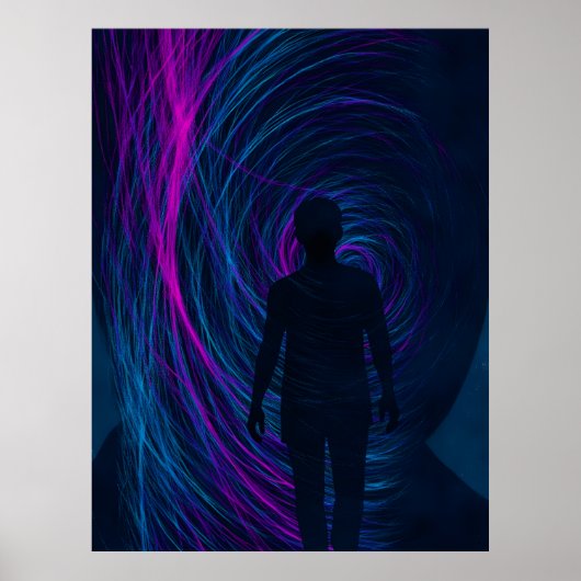 Eine Person findet sich in dem Algorithmus verlore Poster (Vorne)