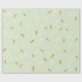 eine personalisierte Ananas mit tropischen Eigensc Geschenkpapier (Flach)