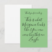 Eine Personalisierte Dankeskarte (Vorne/Hinten)