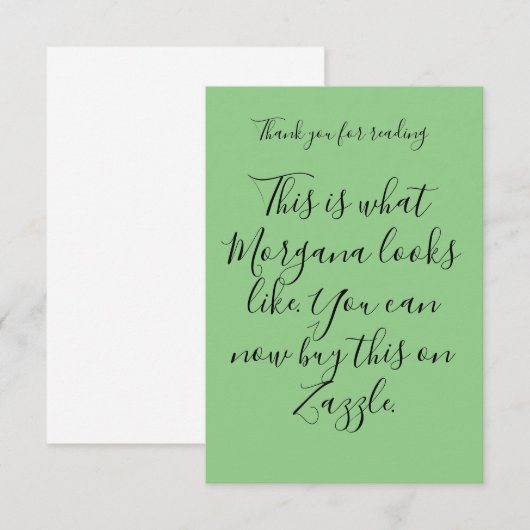 Eine Personalisierte Dankeskarte (Vorne/Hinten)