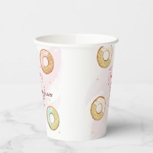 Eine personalisierte Donut-Papiertasse Pappbecher (Links)