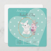 EINE PERSONALISIERTE GEBURTSKARTE (Vorne/Hinten)