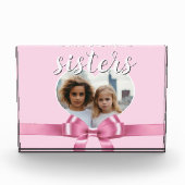 Eine personalisierte Herzvorlage - Schwestern Fotoblock (Vorderseite)