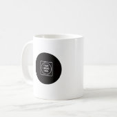 Eine personalisierte Kaffeetasse mit Logo für Unte (Vorderseite Links)