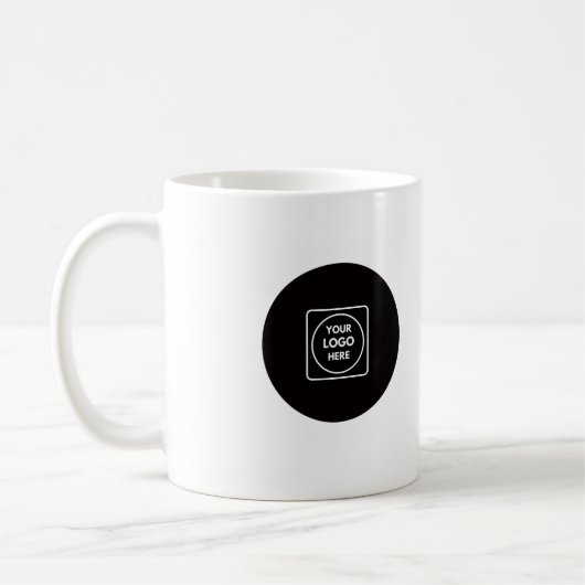 Eine personalisierte Kaffeetasse mit Logo für Unte (Links)