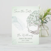 Eine personalisierte Wiedersehen-Familienbaum Einladung (Stehend Vorderseite)