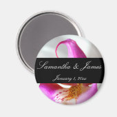 Eine persönliche Hochzeit mit weißer Orchidee Magnet (Vorderseite/Rückseite)