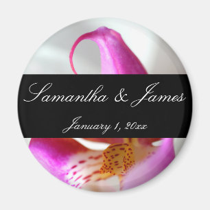 Eine persönliche Hochzeit mit weißer Orchidee Magnet