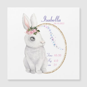 Eine persönliche Magnetkarte für die Geburtsankünd