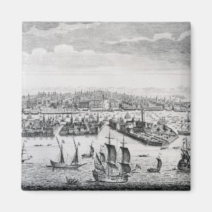 Eine Perspektiven-Ansicht der Stadt von Venedig Magnet