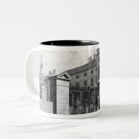 Eine Perspektivenansicht des Zweifarbige Tasse (Vorderseite Links)