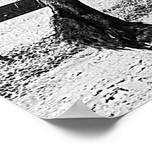 Eine Pferde Demut Poster (Ecke)