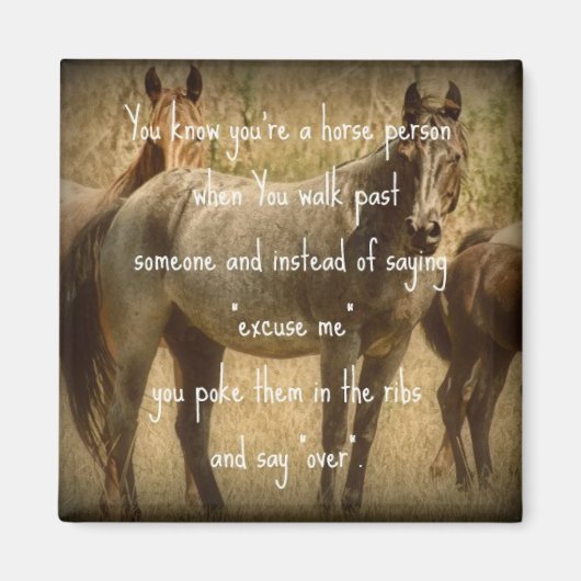 Eine Pferdeperson Magnet (Vorne)