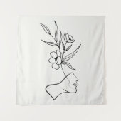 Eine Pflanze wachsen Wandteppich (Vorderseite)