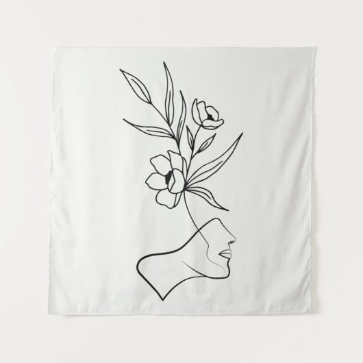 Eine Pflanze wachsen Wandteppich (Vorderseite)