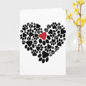 Eine Pfote berührte mein Herz V2 Karte (Gelbe Blume)