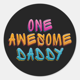 Eine Phantastische Daddy Graffiti-Typografie | Auf Runder Aufkleber