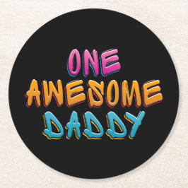 Eine Phantastische Daddy Graffiti-Typografie | Unt Runder Pappuntersetzer