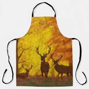 Eine phantastische Darstellung von Hirsch, Jagd, Schürze