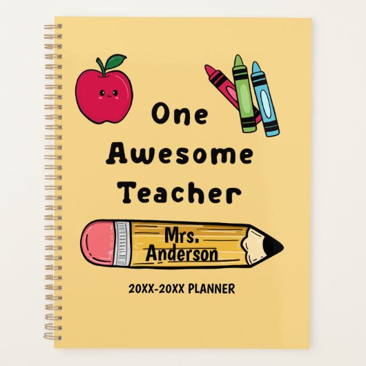 Eine Phantastische Lehrerin im Klassenzimmer Planer (Vorderseite)