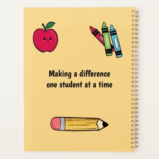 Eine Phantastische Lehrerin im Klassenzimmer Planer (Rückseite)