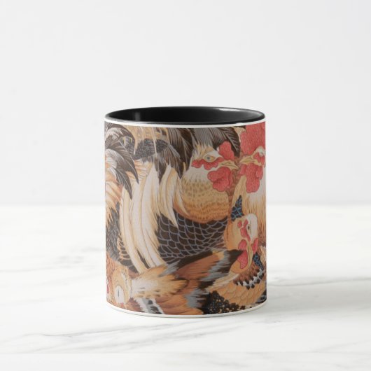 Eine Philip Jacobs Snow Leopard Designs Rooster-Ta Tasse (Zentrum)