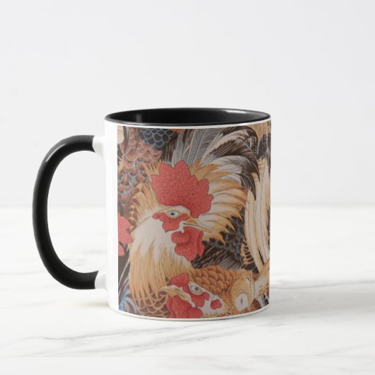 Eine Philip Jacobs Snow Leopard Designs Rooster-Ta Tasse (Links)