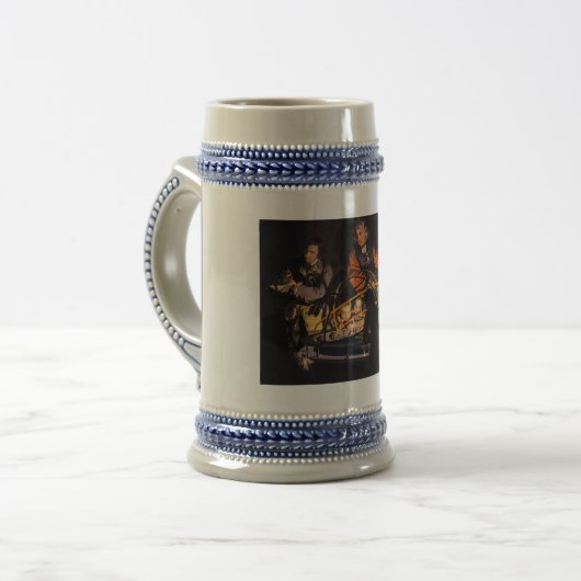 Eine Philosophin-Vorlesung über das Sonnensystem d Bierglas (Vorderseite Links)