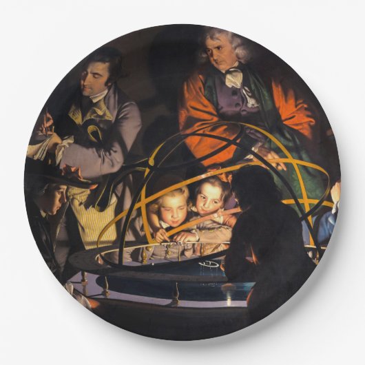 Eine Philosophin-Vorlesung über das Sonnensystem d Pappteller (Vorderseite)