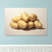 Eine Pile Kartoffeln Leinwanddruck (Insitu (Holzboden))