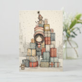 Eine Pile Weihnachtspenden Feiertagskarte (Stehend Vorderseite)