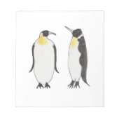 Eine Pinguin Couple Ink Zeichnend Notizblock (Vorderseite)