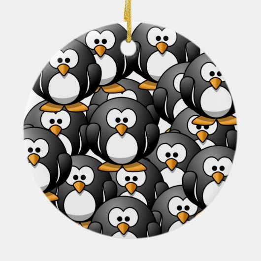 eine Pinguinüberlastung Keramik Ornament (Hinten)