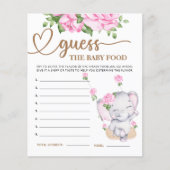 Eine pinkfarbene Elephant Baby-Dusche empfiehlt di (Vorderseite)