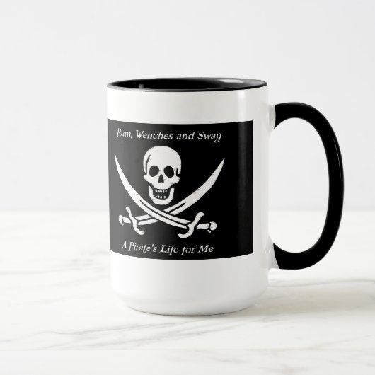 Eine Piraten-Lebenschwarzwecker-Tasse Tasse (Rechts)