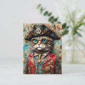 Eine Piratenkatze Postkarte (Stehend Vorderseite)